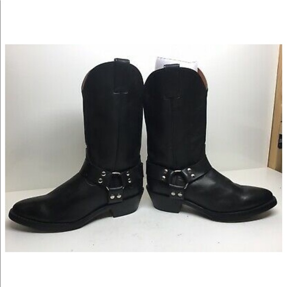 Double H Harness Black Motorcycle Boots 8.5D - Picture 4 of 8